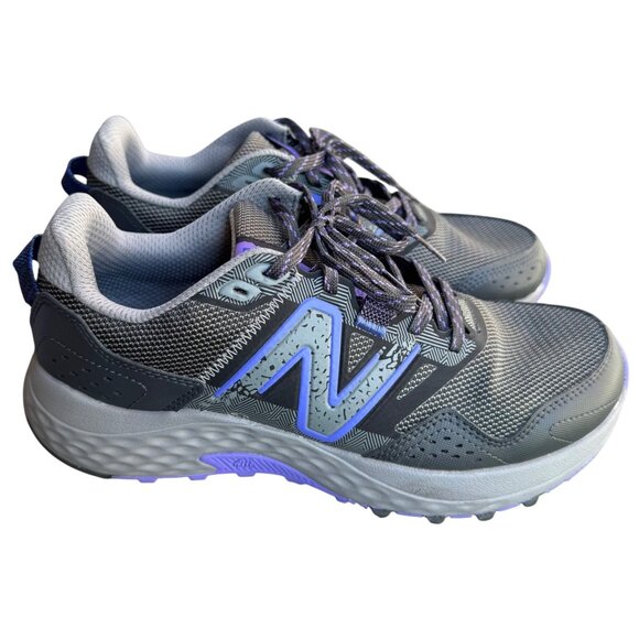 New Balance 410v8 Women's Trail Running Shoes Size 7.5 Grey & Purple Sneakers - Picture 1 of 9